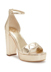 Vince Camuto Mahgs Ankle Strap Sandal in Black Leather at Nordstrom