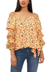 Vince Camuto Off the Shoulder Bubble Sleeve Blouse in Yellow at Nordstrom