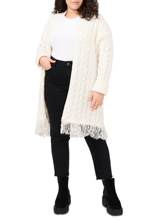 VINCE CAMUTO Open Front Cable Knit Cardigan