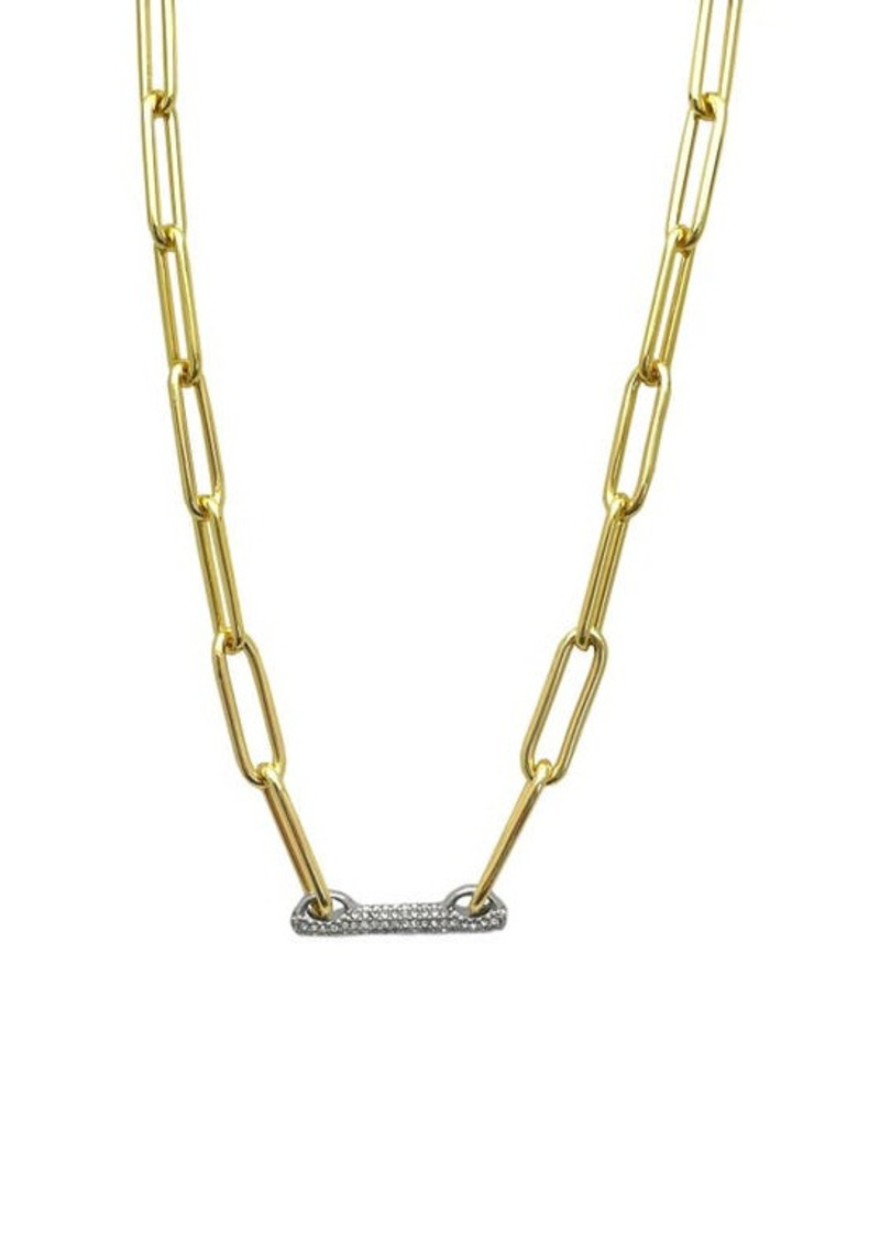 Vince Camuto Pavé Pendant Necklace in Gold /Silver /Crystal at Nordstrom