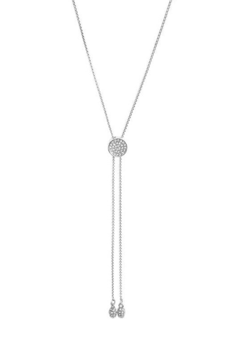 Vince Camuto Pavé Slider Necklace in Silver /Crystal at Nordstrom
