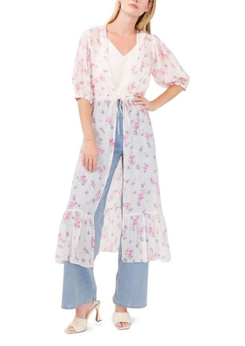 Vince Camuto Peaceful Bouquets Duster Jacket in New Ivory at Nordstrom