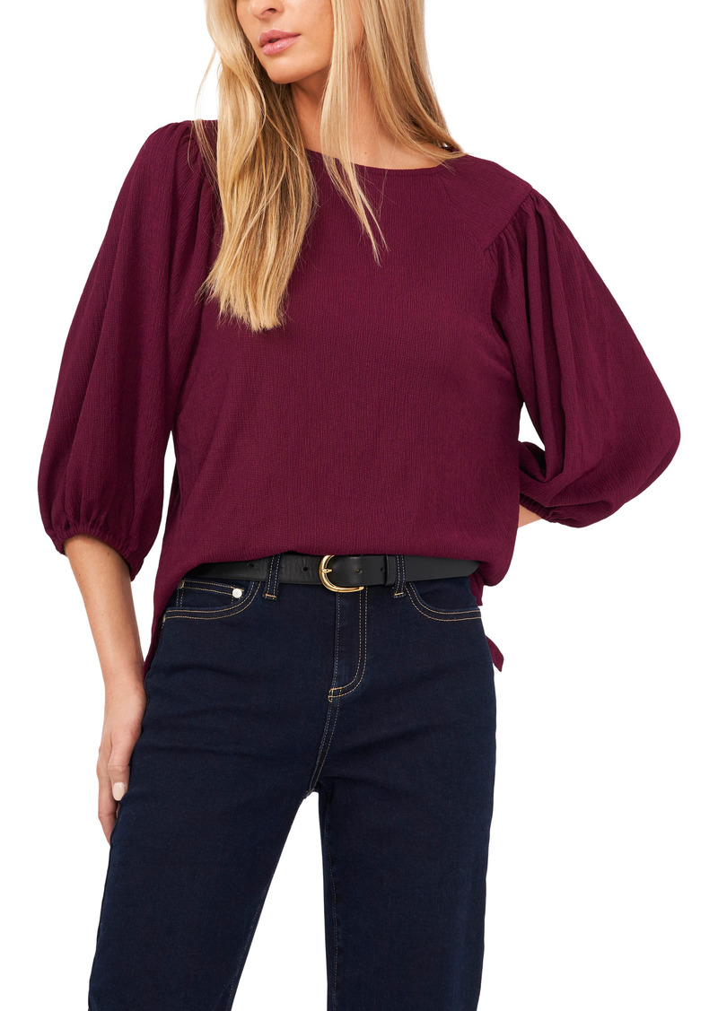 Vince Camuto Puff Sleeve Top in Burgundy at Nordstrom