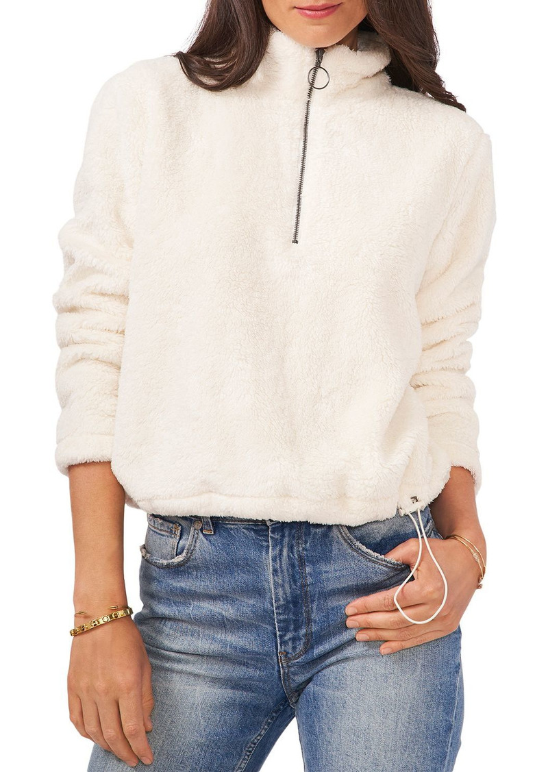 VINCE CAMUTO Quarter Zip Sherpa Pullover