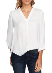 Vince Camuto Rumple Fabric Blouse in Rich Black at Nordstrom