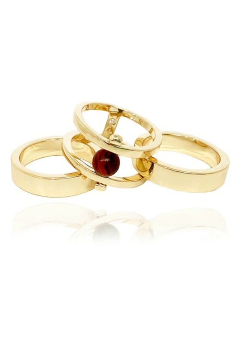 Vince Camuto Set of 3 Stacking Rings in Gold Tone at Nordstrom