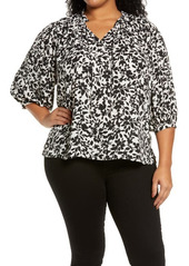 Vince Camuto Shadow Flutter Sleeve Blouse in White at Nordstrom