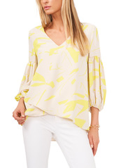 Vince Camuto Sunshine Layered Blouse in White Birch at Nordstrom