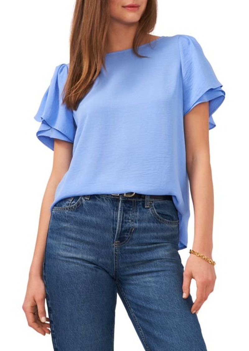 Vince Camuto Tiered Sleeve Blouse in Blue Jay at Nordstrom