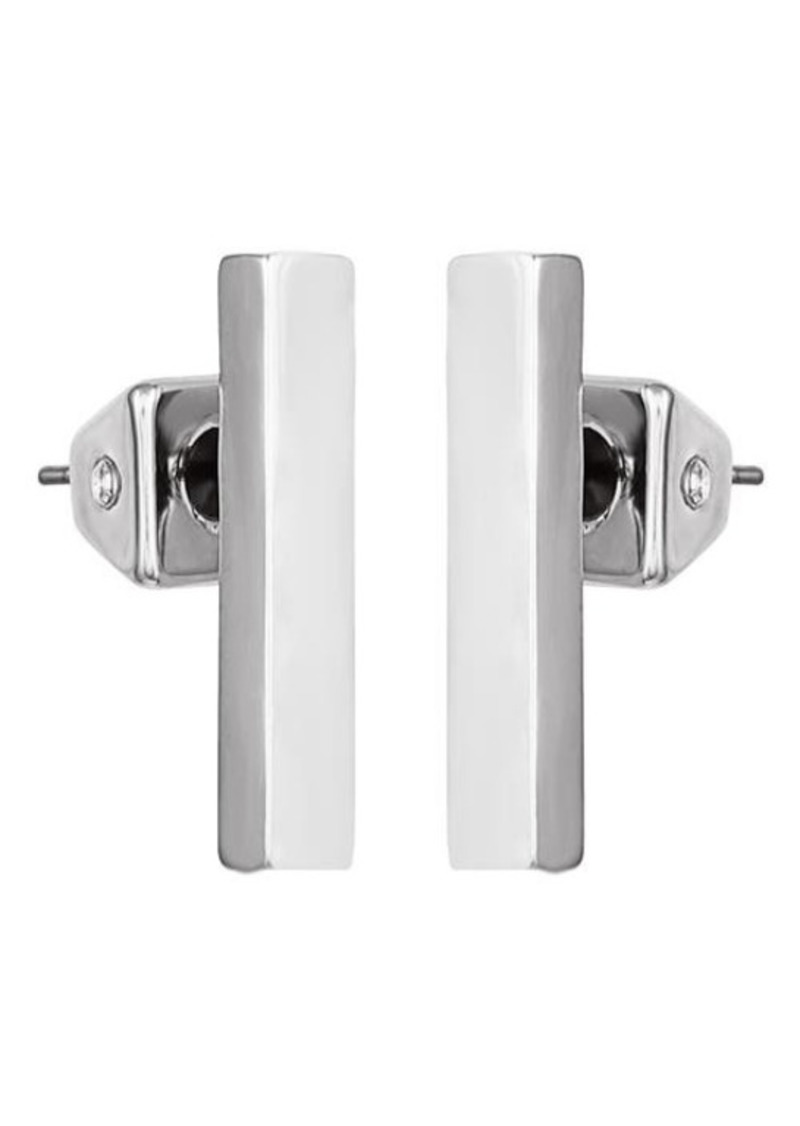 Vince Camuto Vertical Bar Stud Earrings in Silver at Nordstrom