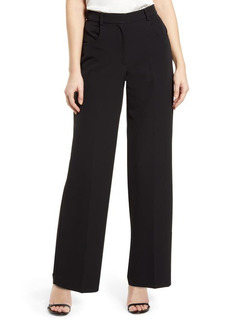 Vince Camuto Wide Leg Trousers in Rich Black at Nordstrom