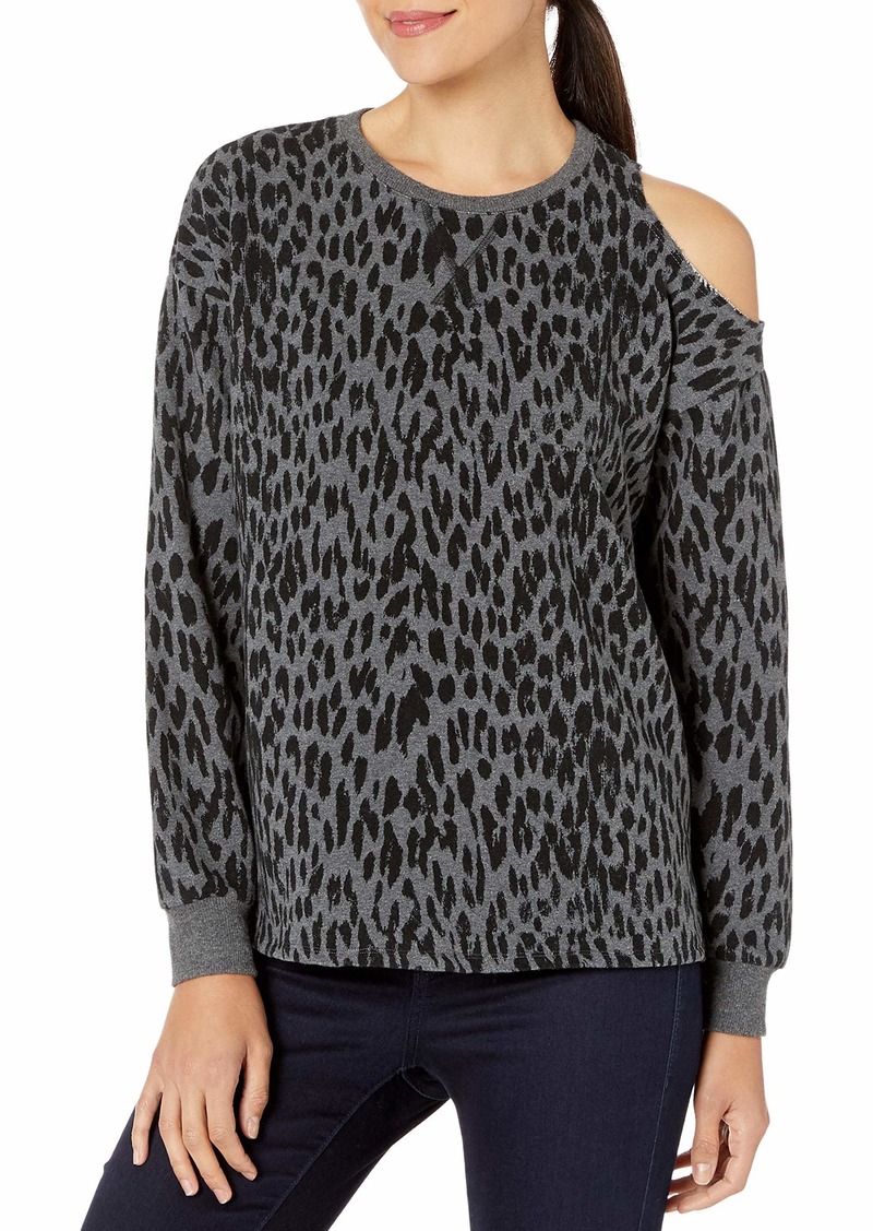 Vince Camuto Women's Animal Notes Cold Shoudler Pullover