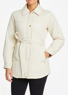 Vince Camuto Women's Belted Quilted Shirt Jacket