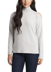 Vince Camuto Women's Cold Shoulder Cozy Top with Embellishments