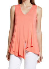 Vince Camuto Asymmetrical Hem TunicTop in Bright Coral at Nordstrom
