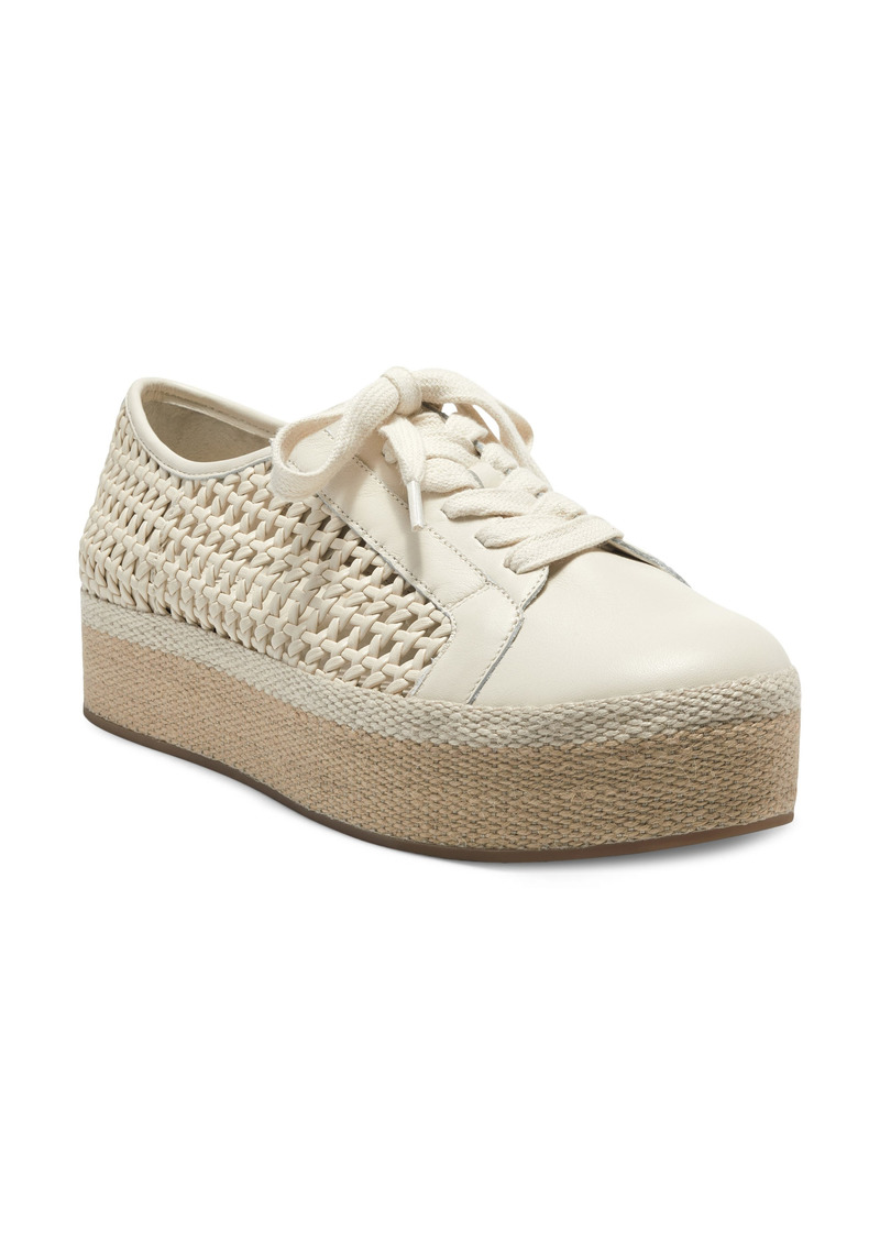 Vince Camuto Merlea Woven Platform Sneaker in Antique White at Nordstrom