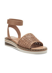 Vince Camuto Minniah Ankle Strap Wedge Sandal in Himalayan Tan at Nordstrom