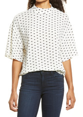 Vince Camuto Print Georgette Blouse in New Ivory at Nordstrom