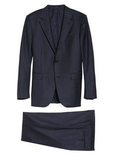 ZEGNA Milano Trofeo&trade; Wool Suit in Navy Solid at Nordstrom