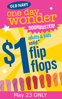 Old Navy $1 Flip Flops - One Day Only!