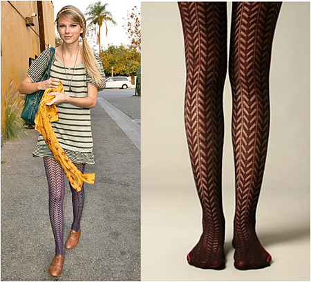 Snag Her Style: Taylor Swift's Chevron Tights