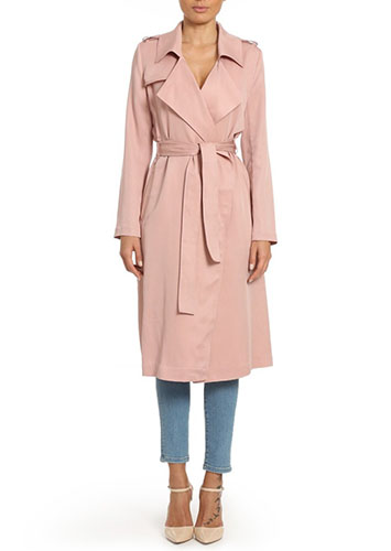 Badgley Mischka Faux Leather Trench Coat
