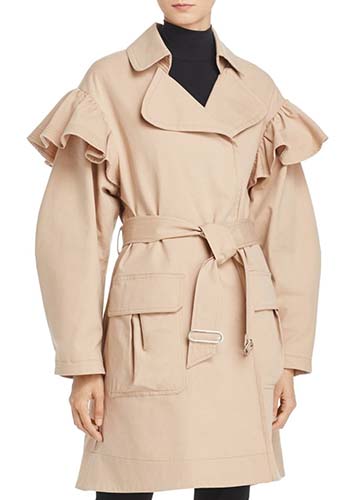 Rebecca Taylor Ruffle Trench Coat is the perfect