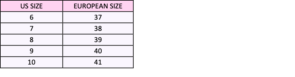 US - Euro Shoe Size Conversion
